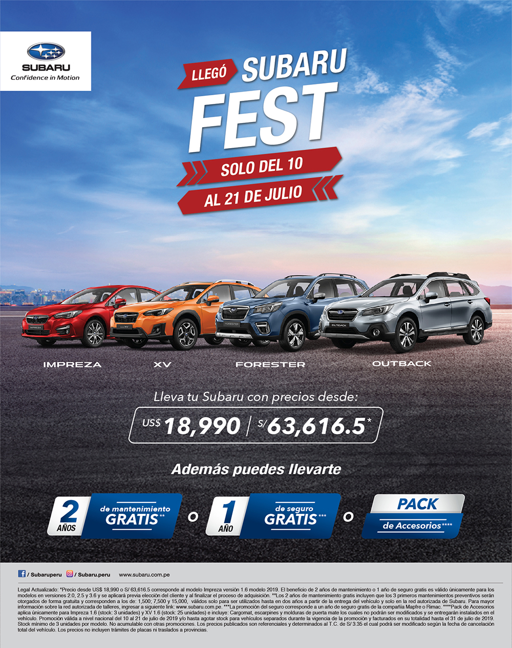 Llegó Subaru Fest con beneficios increíbles