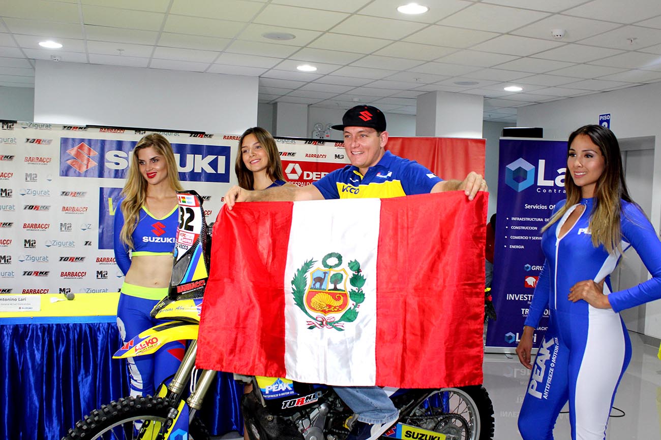 Roberto Vecco, piloto oficial de Suzuki Motos para el Dakar 2018.