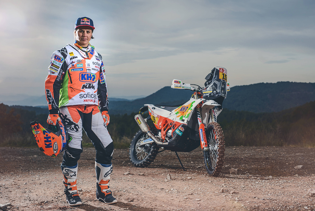 Laia Sanz motocicleta KTM. El Dakar Sunderland, Price, Walkner y Meo Gonçalves y Quintanilla, dos pilotos habilidosos".