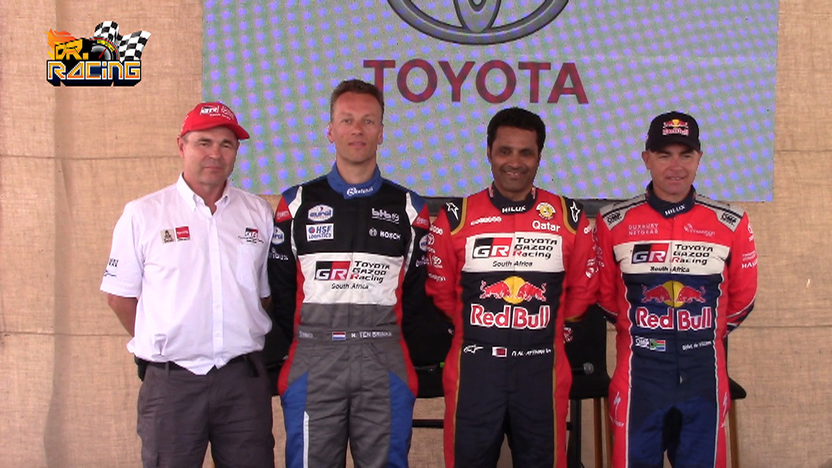 Giniel de Villiers, Nasser Al Attiyah y Bernhard Ten Brinke Toyota Gazoo Racing dakar 2018 Rally Dakar 2018,