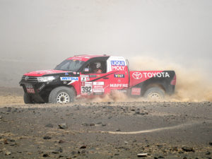 Diego Weber es el líder de la categoría T1.S del Rally Dakar 2019 100% Perú al llegar a Pisco