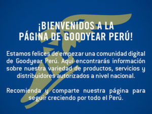 Goodyear presenta cuentas oficiales de redes sociales para Perú