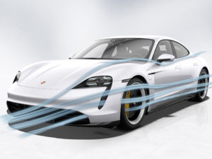 Aerodinámica del Taycan: el mejor coeficiente aerodinámico de todos los Porsche