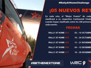 Rally at Home: Tres últimos retos y 14 cupos por ocupar para la final continental