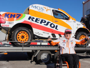 El Toyota Hilux del Repsol Rally Team pone rumbo al Dakar