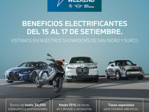 BMW, MINI Y MOTORRAD anuncian feria de beneficios “Electric Weekend ” este 15,16 y 17 de Setiembre