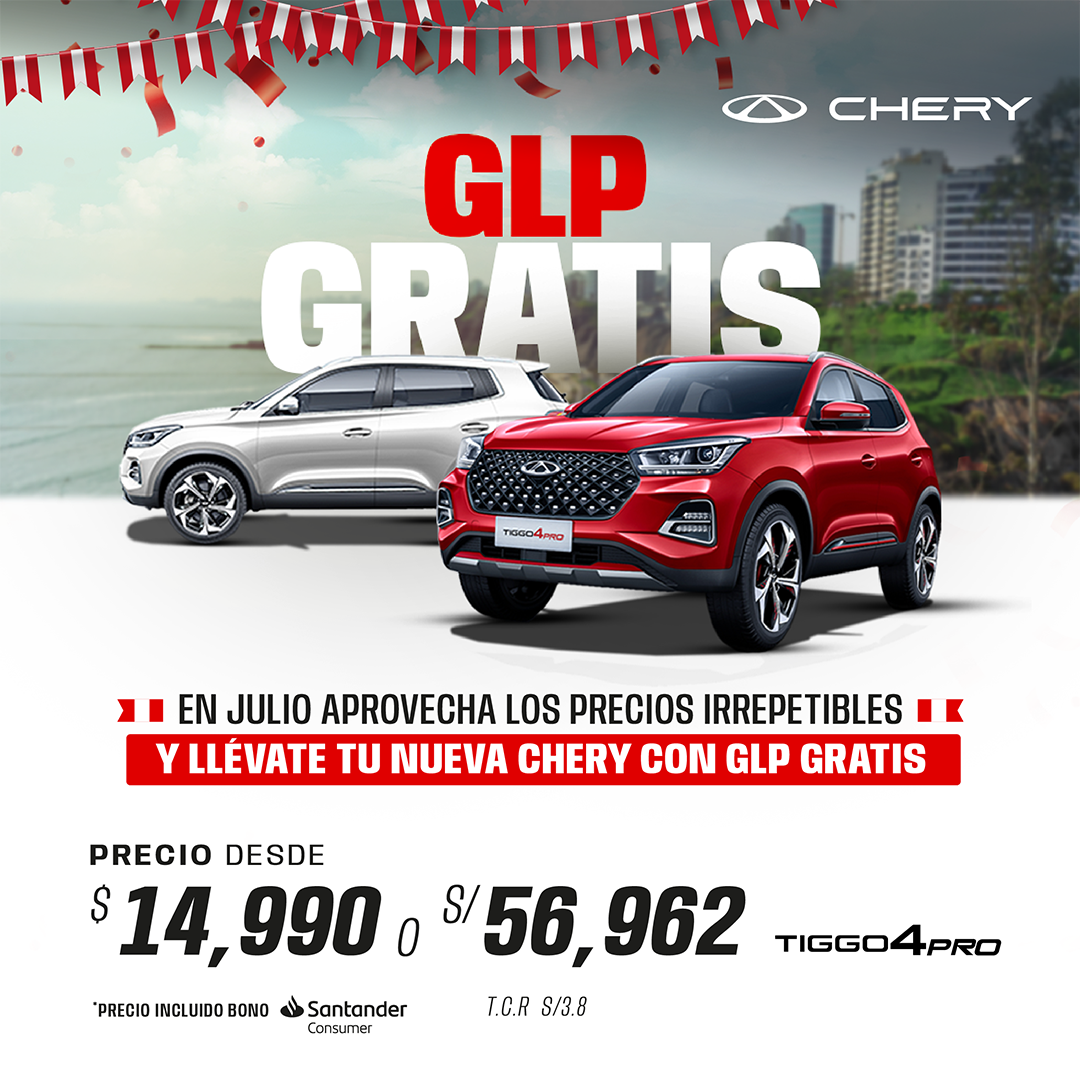 Chery Anuncia GLP Gratis en sus SUVs Tiggo 2 Pro y Tiggo 4 Pro 