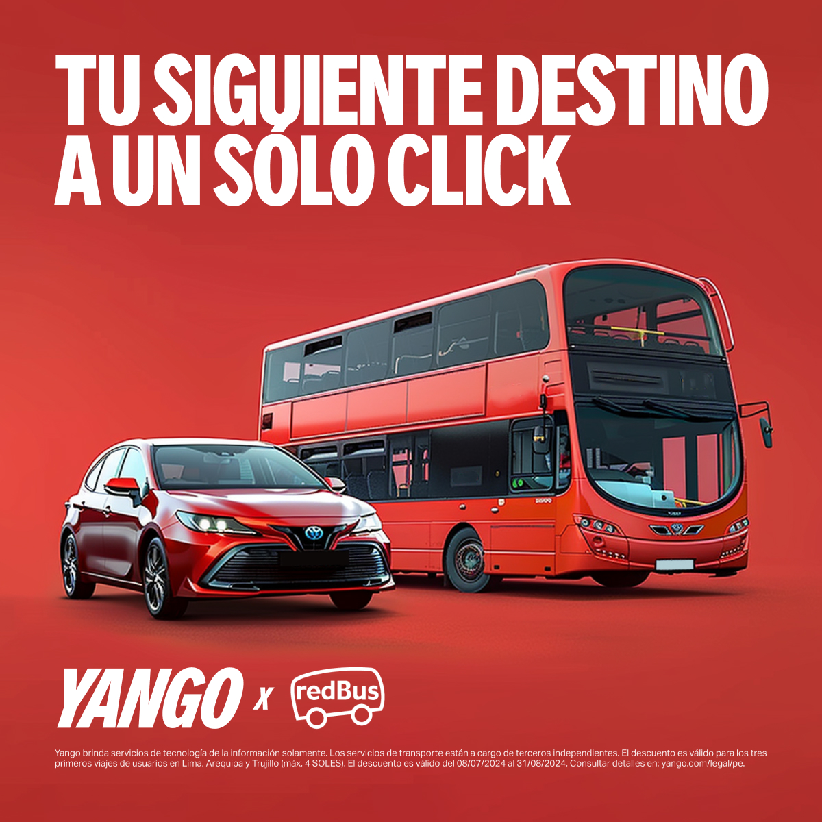 Yango y redBus se alían para impulsar la movilidad y seguridad de los usuarios en Fiestas Patrias