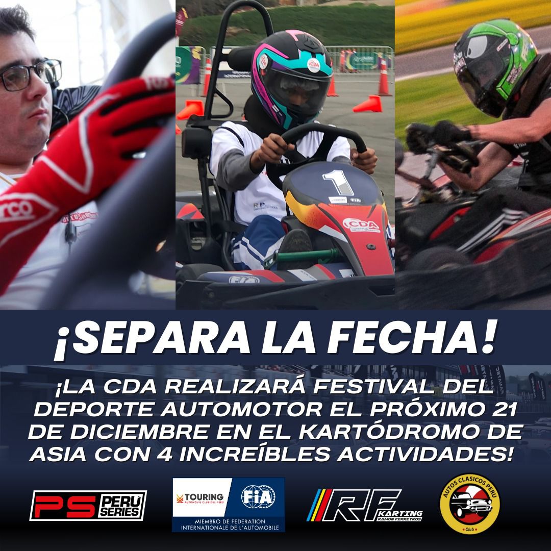 EL TOURING Y AUTOMÓVIL CLUB DEL PERÚ LOS INVITA A PARTICIPAR DEL FESTIVAL DE DEPORTE AUTOMOTOR